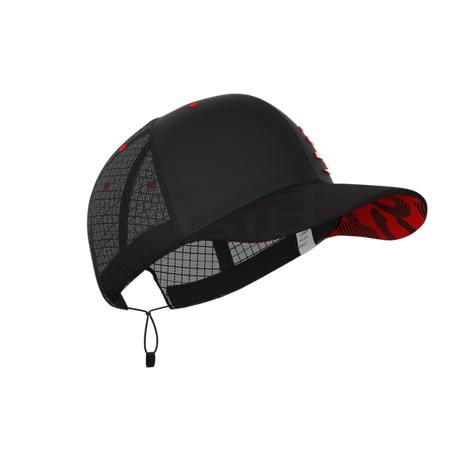 COMPRESSPORT Czapka biegowa z daszkiem RACING TRUCKER CAP black/red