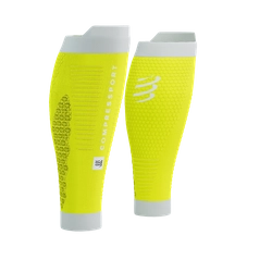 COMPRESSPORT Opaski kompresyjne na łydki R2V3 safe yellow/white