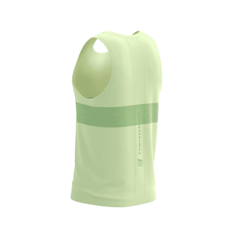 COMPRESSPORT Koszulka biegowa PERFORMANCE SINGLET cream/neon green