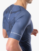 COMPRESSPORT Triathlonowa koszulka kompresyjna TRI POSTURAL AERO SS TOP indigo print