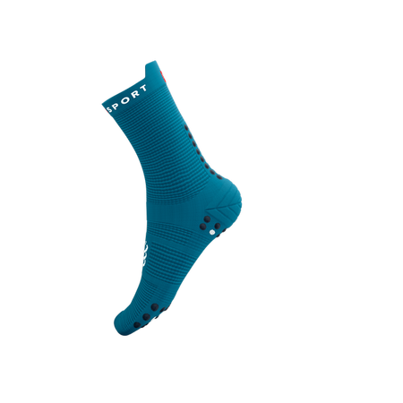 COMPRESSPORT Skarpetki do biegania wysokie ProRacing Socks V4 mosaic blue magent