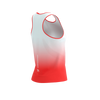 COMPRESSPORT Koszulka biegowa damska PERFORMANCE SINGLET fluo red/white
