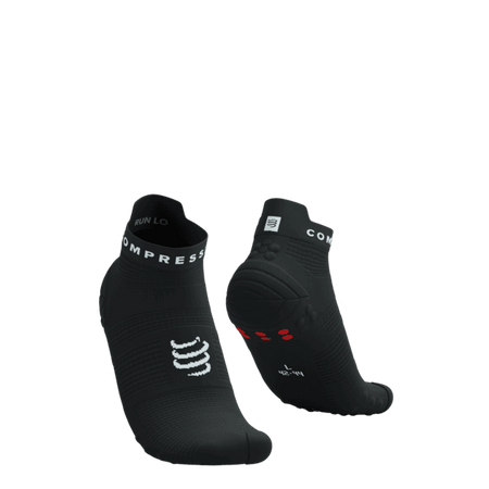 COMPRESSPORT Skarpetki do biegania krótkie PRORACING SOCKS V4 RUN LOW black/white