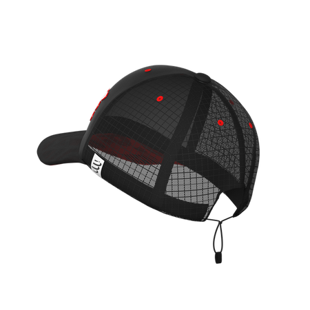 COMPRESSPORT Czapka biegowa z daszkiem RACING TRUCKER CAP black/red