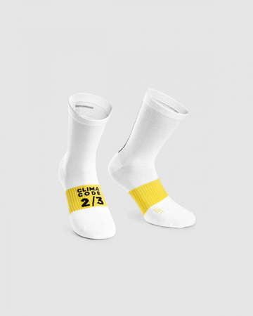 ASSOS Skarpetki rowerowe SPRING FALL SOCKS Holy White