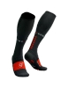COMPRESSPORT Skarpety kompresyjne FULL SOCKS WINTER RUN black/high risk red