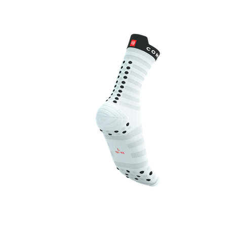 COMPRESSPORT Skarpetki do biegania PRORACING SOCKS V4 ULTRALIGHT RUN HIGH white/red/black