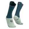 COMPRESSPORT Skarpetki rowerowe PRORACING SOCKS V4 BIKE stargazer/aqua/fluo red