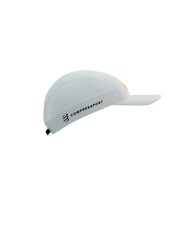 COMPRESSPORT Czapka biegowa 5 PANEL LIGHT CAP IRONMAN 2025 white sunrise