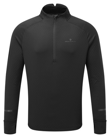 RONHILL Bluza biegowa męska TECH PRISM 1/2 ZIP TEE czarna