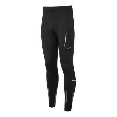 RONHILL Spodnie biegowe męskie TECH REFLECT TIGHT black/reflect