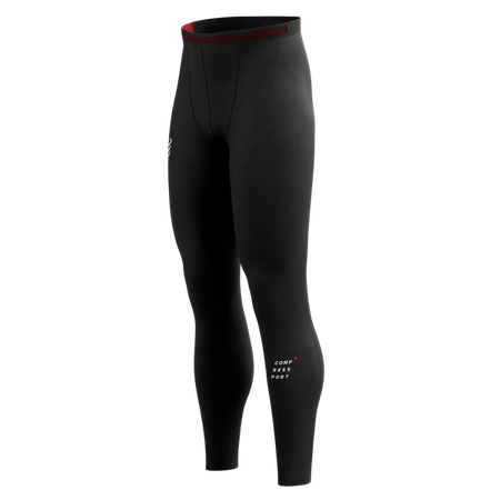 COMPRESSPORT Kompresyjne legginsy do biegania męskie UNDER CONTROL FULL TIGHT black