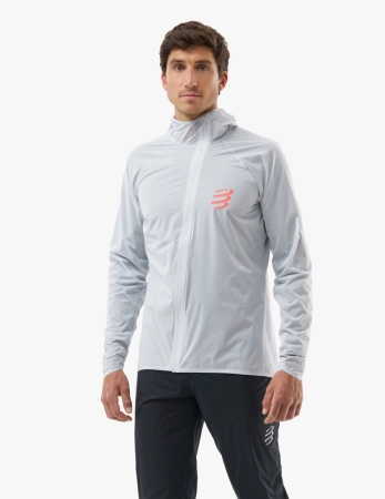 COMPRESSPORT Kurtka biegowa HURRICANE WATERPROOF 10/10 JACKET grey dawn