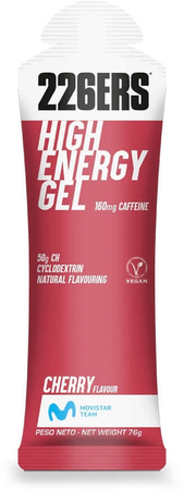 226ERS Żel energetyczny z kofeiną HIGH ENERGY GEL 160 mg kofeiny 76 g wiśniowy