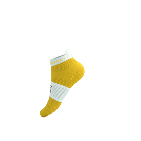 COMPRESSPORT Skarpetki do biegania krótkie PRORACING SOCKS V4 RUN LOW lemon/white