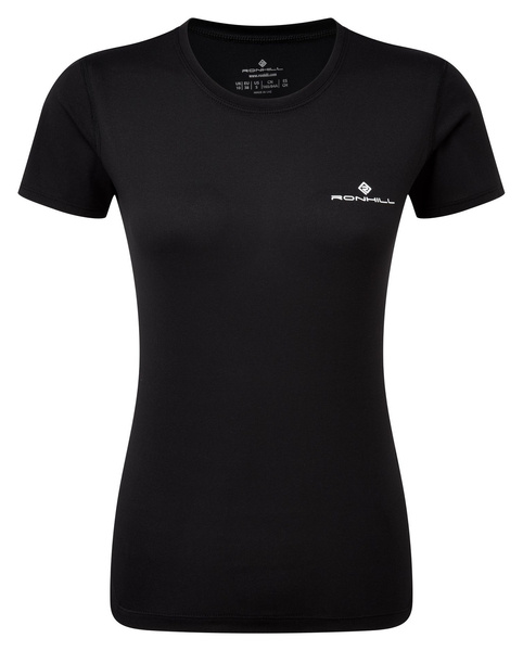 RONHILL Koszulka biegowa damska CORE S/S TEE black/bright white
