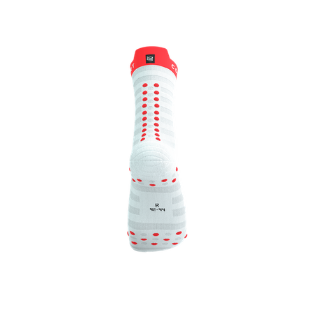 COMPRESSPORT Skarpetki do biegania PRORACING SOCKS V4 ULTRALIGHT RUN HIGH white/red/black