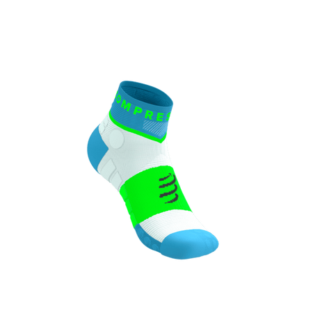 COMPRESSPORT Skarpetki do biegania ULTRA TRAIL LOW SOCKS V2.0 norse blue/neon green