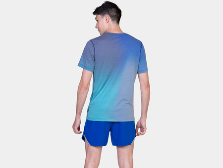 RONHILL Koszulka biegowa męska TECH GOLDEN HOUR TEE dark navy/laguna merge