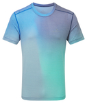 RONHILL Koszulka biegowa męska TECH GOLDEN HOUR TEE dark navy/laguna merge
