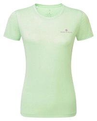 RONHILL Koszulka biegowa damska TECH SS TEE honeydew/fuchsia