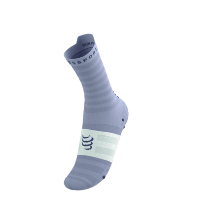 COMPRESSPORT Skarpetki do biegania PRORACING SOCKS V4 ULTRALIGHT RUN HIGH lavender/white