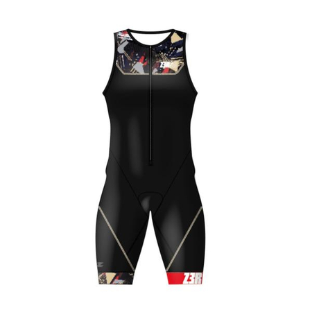ZEROD Strój triathlonowy męski START TRISUIT psycho champagne