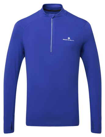 RONHILL Bluza biegowa męska CORE THERMAL 1/2 ZIP TEE dark cobalt/bright white