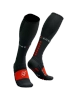 COMPRESSPORT Skarpety kompresyjne FULL SOCKS WINTER RUN black/high risk red