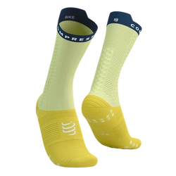 COMPRESSPORT Skarpetki rowerowe PRORACING SOCKS V4 BIKE elf yellow/blues