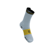 COMPRESSPORT Skarpetki do biegania trailowe PRORACING SOCKS V4 TRAIL grey dawn/ceylon yellow