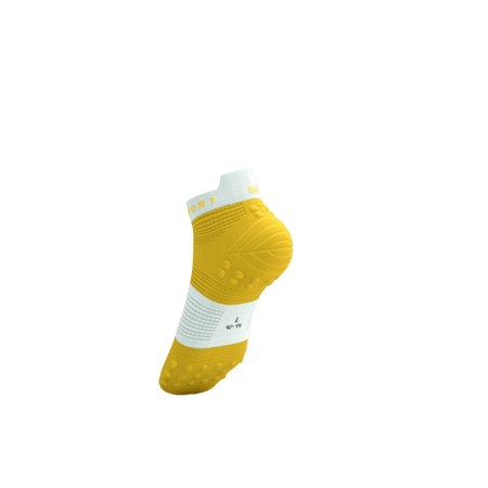 COMPRESSPORT Skarpetki do biegania krótkie PRORACING SOCKS V4 RUN LOW lemon/white