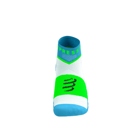 COMPRESSPORT Skarpetki do biegania ULTRA TRAIL LOW SOCKS V2.0 norse blue/neon green