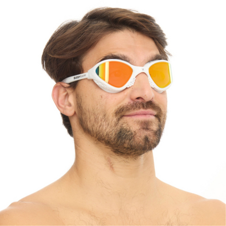 BUDDYSWIM Okulary do pływania OZEANX white/orange mirror