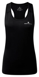 RONHILL Koszulka biegowa damska bez rękawów CORE VEST black/bright white
