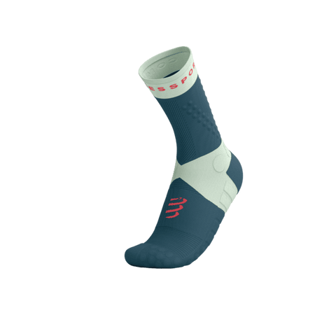 COMPRESSPORT Skarpetki do biegania ULTRA TRAIL SOCKS V2.0 stargazer/aqua/fluo red