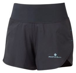 RONHILL Spodenki biegowe damskie TECH 4,5" SHORTS black/aquamint
