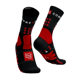 COMPRESSPORT Skarpetki trekkingowe HIKING SOCKS black/core red/white