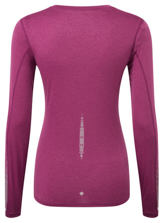 RONHILL Koszulka do biegania męska z długim rękawem TECH REFLECT L/S TEE blackcurrant/reflect