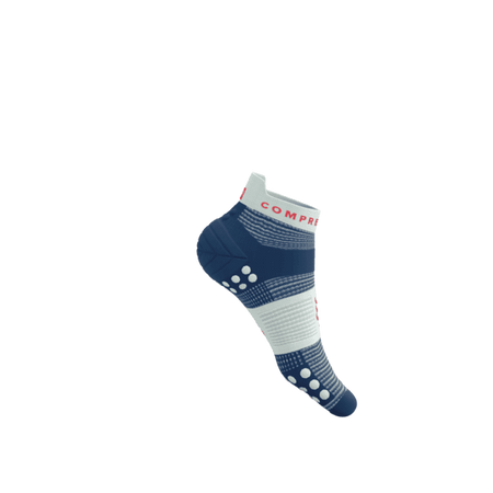 COMPRESSPORT Skarpetki do biegania krótkie PRORACING SOCKS V4 RUN LOW blues/sugar