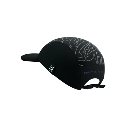 COMPRESSPORT Czapka biegowa 5 PANEL LIGHT CAP AURORA black/aurora