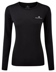 RONHILL Koszulka biegowa z długim rękawem damska CORE L/S TEE black/bright white