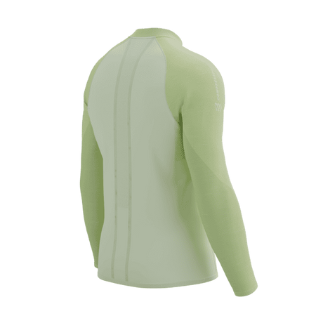COMPRESSPORT Koszulka biegowa męska TRAIL HZ LS T-SHIRT sugar/shadow lime