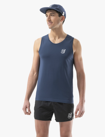 COMPRESSPORT Koszulka biegowa PERFORMANCE SINGLET blues