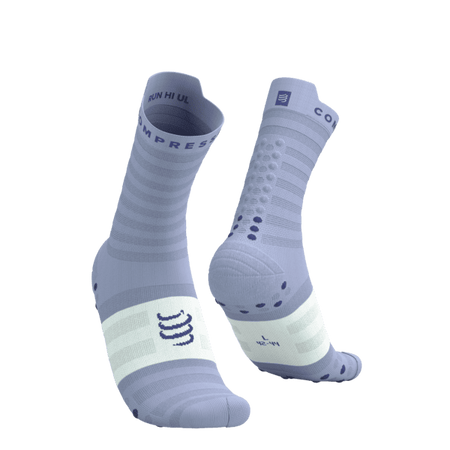 COMPRESSPORT Skarpetki do biegania PRORACING SOCKS V4 ULTRALIGHT RUN HIGH lavender/white
