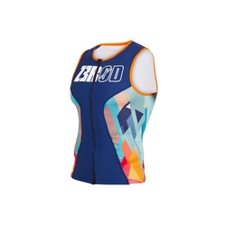 ZEROD Koszulka triathlonowa męska RACER SINGLET kubik block