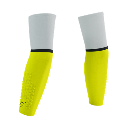 COMPRESSPORT Rękawki kompresyjne ARMFORCE ULTRALIGHT white/safe yellow