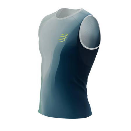 COMPRESSPORT Koszulka biegowa PERFORMANCE TANK niagara blue