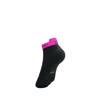 COMPRESSPORT Skarpetki do biegania PRORACING SOCKS V4 ULTRALIGHT RUN LOW black/safe yellow/neo pink