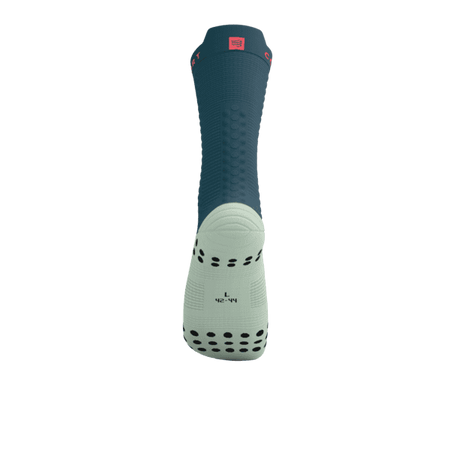 COMPRESSPORT Skarpetki rowerowe PRORACING SOCKS V4 BIKE stargazer/aqua/fluo red